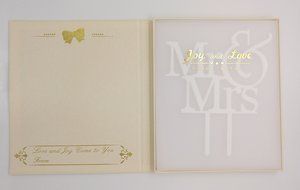 LOVENJOY with Gift Box Mr and Mrs Monogram Wedding Engagement Cake Topper (5.5-inch, Silver Glitter) N2