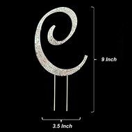 Letter L Rhinestone Crystal Cake Topper Silver, Numbers, Letters for Wedding, Birthday, Anniversary, Party. Shine... N32