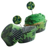 Camo Cupcake Kits/24-Sets