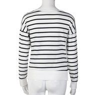 Women&#039;s Blouse,Laimeng Casual Long Sleeve Knitted Bandage Striped Sweaters T-Shirt Blouse (XL, White) N5