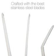 BakeitFun Stainless Steel Angled Icing Spatula Set | Professional Cake Decorating Tools with Black Plastic Handle...