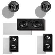 Polk Audio 900-LS High Performance In-Celing Speakers (Pair), Polk Audio 265-RT In-Wall Speakers (Pair) Plus A...