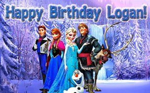 Frozen 1/4 Sheet Edible Photo Birthday Cake Topper. ~ Personalized!