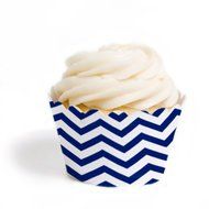 Dress My Cupcake Standard Cupcake Wrappers, Chevron, Orange, Set of 12 N3