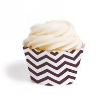Dress My Cupcake Standard Cupcake Wrappers, Chevron, Orange, Set of 12 N5
