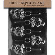 Dress My Cupcake DMCA083 Chocolate Candy Mold, Small Turtle Lollipop