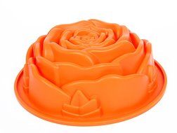 FreshGadegtz Silicon Baking pan rose - 24 cm &Oslash; - Silicon baking dish - Cake tin Rose mould - Cake baking mould... N8
