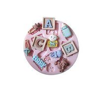 Sher ABC BABY Silicone Mold Fondant Molds Sugar Craft Tools Chocolate Mould For Cakes N3