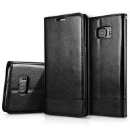 Aroko Wallet Series Samsung Galaxy S7 Edge Case with Flip Cover and S7 edge case Stand (S7 edge case, Blue) N5