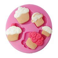 FOUR-C Cupcake Molds Ice Cream Sugarpaste Moulds Color Pink