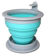 The TeaSpot Tuffy Steeper Silicone Loose Tea Filter Infuser Turquiose