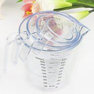 Sher 1L Measuring Cups &amp; Spoons,Transparent Plastic N2