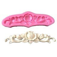 Y&amp;XL&amp;H 3D Flower Vine Icing Sugar Fondant Mold Wedding Cake Modeling Decorating Mould Silicone Cake Border Mold N5