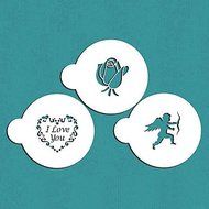 Sher Valentine's Gift I Love You Cookie Stencil for Cake Decorating