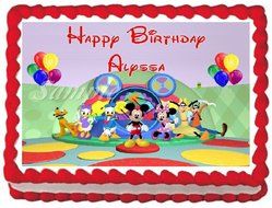 Mickey Mouse Clubhouse Edible Frosting Sheet Cake Topper - 1/4 Sheet