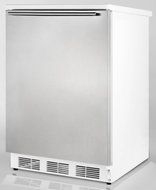 Summit FF6LBIx 24" Built-in Compact Refrigerator with Adjustable Wire Shelves, Door Storage, and