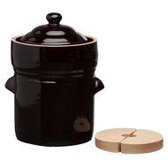 EuroQuest Imports Fermenting Crock with Stone, 5-Liter