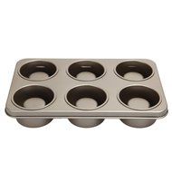 Whitelotous 6 Integrated Cups Muffin Top Pan Baking Cake Mould Cookie Tray Jelly N7