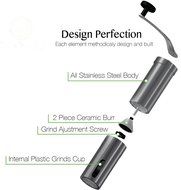 Fly Skyline Stainless Steel Manual Coffee Grinder Perfect Coffee Grinder for French Press, Espresso or as a Spice... N3