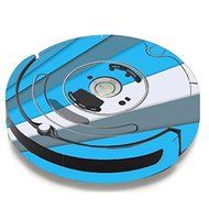 Skin Decal Vinyl Wrap For IRobot Roomba 650 655 Vacuum / Blue Abstract Pattern