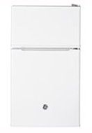 Ge REFRIGERATORS 1029598 3.1 Cu. ft. Double-Door Compact Refrigerator, White, Reversible Door Swing