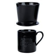 Pour Over Coffee Dripper - with Bonus Porcelain Mug, Black - by Sweese N7