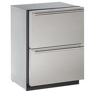 U-Line U3024DWRS00B 4.5 cu. ft. Built-in Two Drawer Refrigerator, Stainless Steel
