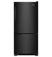 Whirlpool WRB119WFBB 18.5 Cu. Ft. Black Bottom Freezer Refrigerator - Energy Star