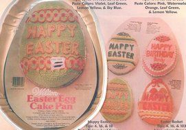 Wilton Easter Egg/Happy Easter Egg Cake Pan (502-3495, 1983)