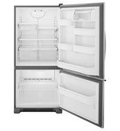 Whirlpool WRB119WFBB 18.5 Cu. Ft. Black Bottom Freezer Refrigerator - Energy Star N2