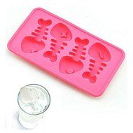 Y&amp;XL&amp;H Silicone Fish Bone Shaped Ice Cube Trays Mold Ice Cubes Tray Pudding Jelly Mold (Random Color) N3