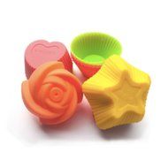 [12 Packed/Color Radom]7cm Color Silicone Mold Muffin Cup for Cake, Biscuit, Ice Cube, Chocolate, Candy, Soap,... N5