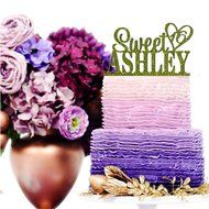Sugar Yeti Made In USA Personalized Birthday Cake Topper Sweet 16 Heart #12 White N2
