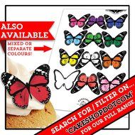 Cakeshop 12 x PRE-CUT Mixed Color Edible Butterfly Cake Toppers N3