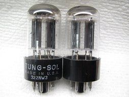 TUNGSOL 6SN7 GTB VERY LOW NOISE, SHORT GLASS US MADE PLATINUM MATCHED PAIR,NOT RUSSIAN/CHINESE RE-ISSUE , N3