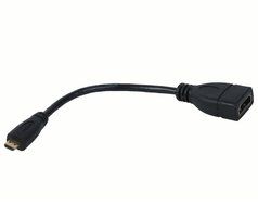 Monoprice 6inch 34AWG High Speed HDMI Cable With Ethernet - HDMI Micro Connector male to HDMI Connector female... N6