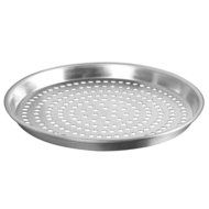 American Metalcraft ADEP18P 18" x 1" Perforated Standard Weight Aluminum Tapered / Nesting Deep Dish Pizza Pan