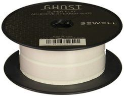 Sewell Ghost Wire, Super Flat Adhesive Speaker Wire, 16 Awg, 2 Conductor, 50 Ft. Spool, White N8
