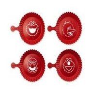 Sesame Street Cupcake Stencils, Set of 4: Big Bird, Cookie Monster, Grover and Elmo