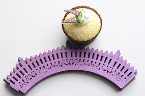 Kuke 24 pcs Garden Fence Laser Cut Cupcake Wrappers Cupcake Liners Muffin Container for Baby Shower Baby Birthday...