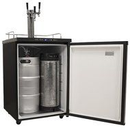 EdgeStar Full Size Triple Tap Kegerator with Digital Display - Black N2