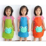 Kids Waterproof Aprons,Cartoon Frog Pattern Aprons,Let Clothes Clean