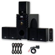 Acoustic Audio AA5104 Home Theater 5.1 Speaker System with Bluetooth and 4 Extension Cables