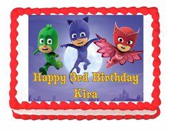 PJ Masks party edible cake image cake topper frosting sheet