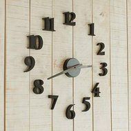 3D Diy Adhesive Decal Modern Wall Digit Number Room Interior Decoration Clock N2