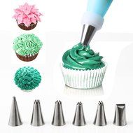 Piping Tips, MCIRCO Cake Decorating Supplies 57-piece Stainless Steel Cookies Cupcake Decorating Kits Frosting... N9