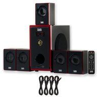 Acoustic Audio AA5103 Home Theater 5.1 Speaker System with 4 Extension Cables Surround Sound