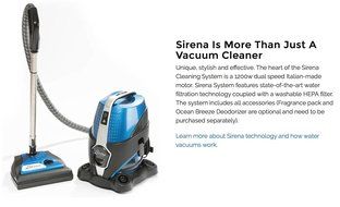 2016 SIRENA 2 SPEED 1200w Vacuum w/ Power Nozzle Total Home Cleaning System w/ Exclusive Bonus Items + 4 Fragrance...