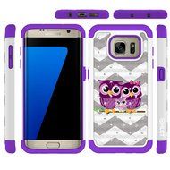 Galaxy S7 Edge Case, HLCT Rugged Shock Proof Dual-Layer Case for Samsung Galaxy S7 Edge (2016) (Green White A) N11
