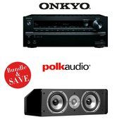 Onkyo TX-NR646 7.2-Channel Network A/V Home Theater Receiver + (1) Polk Audio CS10 Center Channel Loudspeaker